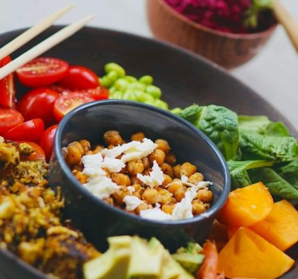 bowl of variety of food
